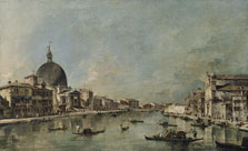 Francesco Guardi. Gran Canal con San Simeone Piccolo y Santa Lucía