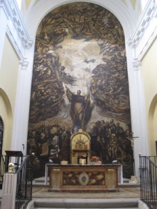 Altar mayor de la Iglesia .Mural de Fernando Calderón S XX